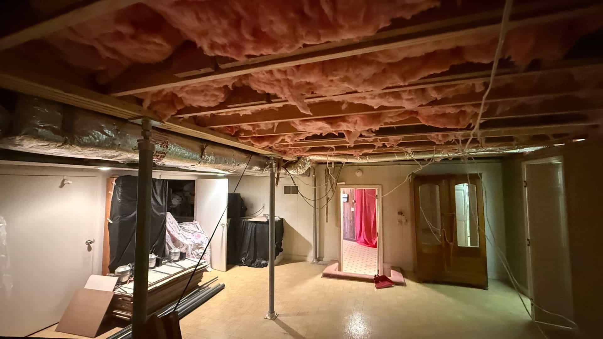 HydroHelp911 Crawl Space & Foundation Repair installing a steel support post, adjustable jack