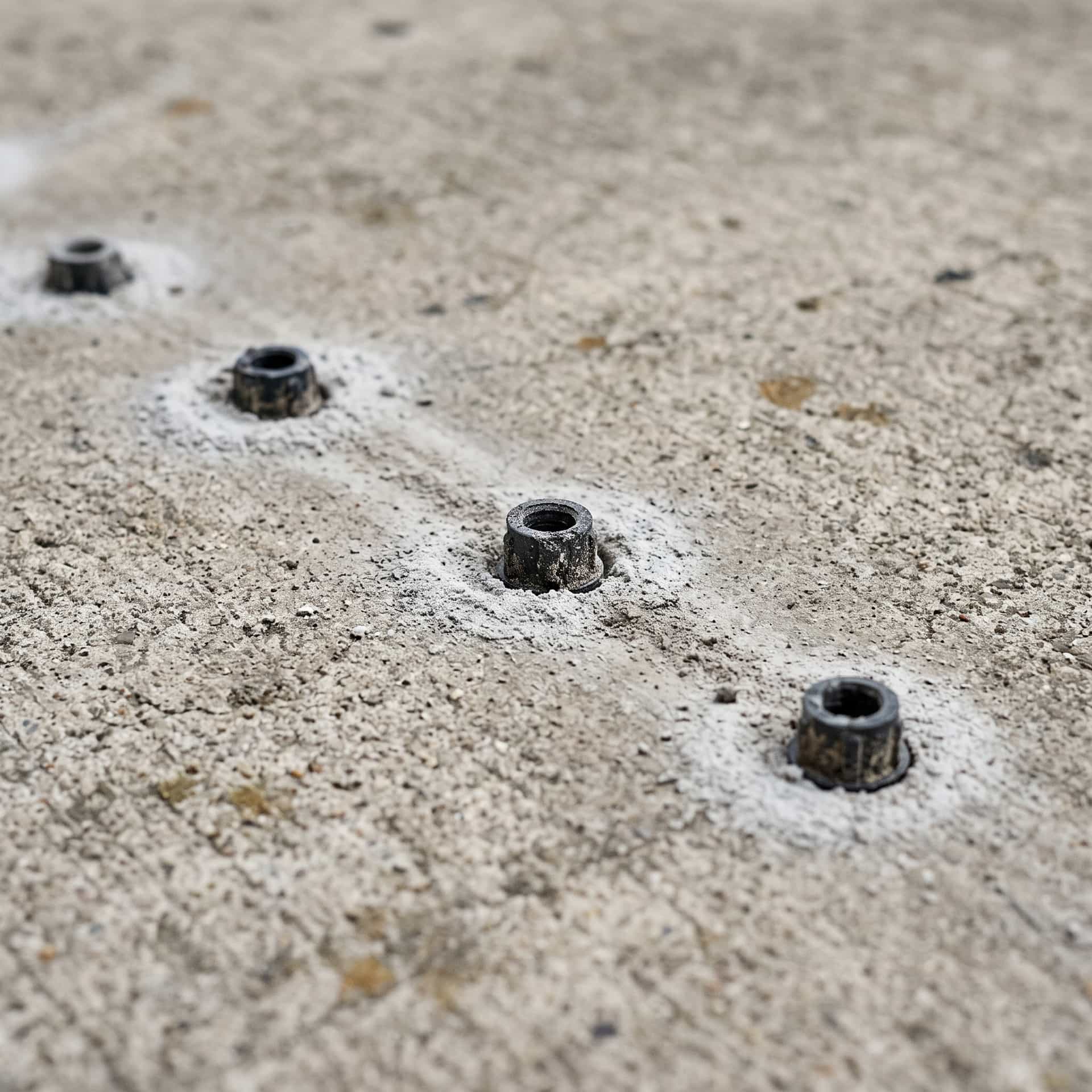 HydroHelp911 Crawl Space & Foundation Repair installing polyurethane foam via injection ports to level a concrete slab.