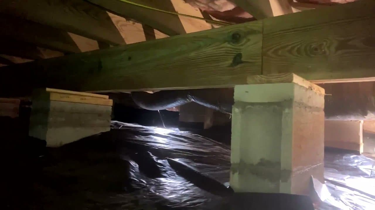 Crawl Space Structural Repair in Bessemer City, NC. Video preview.