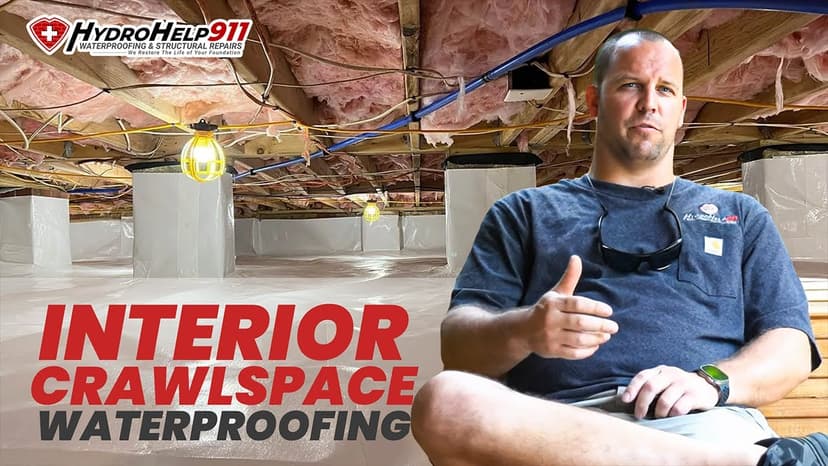 How a Crawl Space Is Waterproofed From the Interior. Video preview.