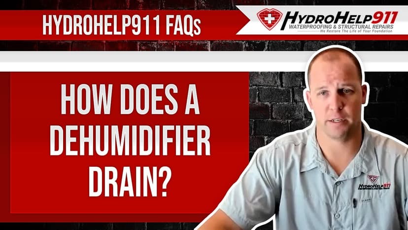 How a Crawl Space Dehumidifier Drains. Video preview.