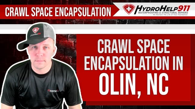 Crawl Space Encapsulation in Olin, NC. Video preview.