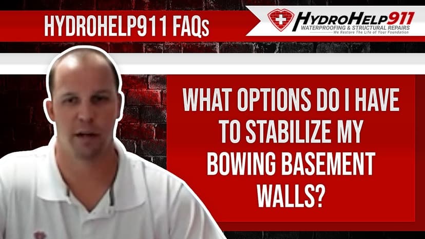 Options for Stabilizing Bowing Basement Walls. Video preview.