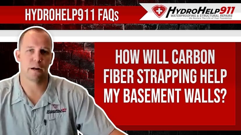 How Carbon Fiber Strapping Is Used on Basement Walls. Video preview.
