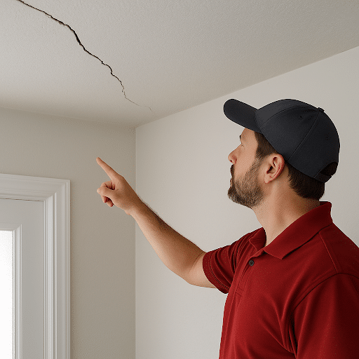 Early warning signs of cracks in door frames, ceilings, and corners on a Carolinas home
