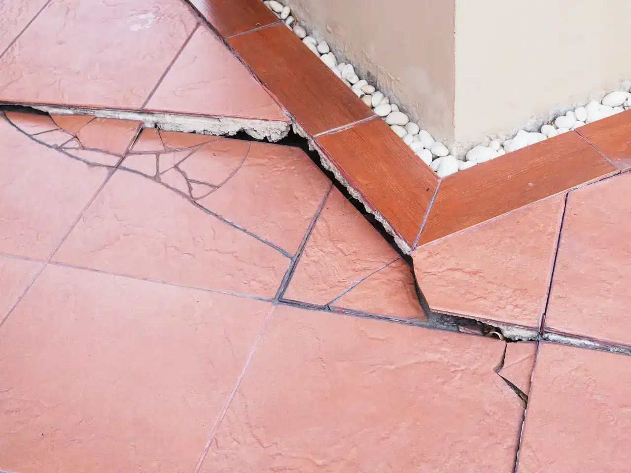 Cracks in Floor Tiles and Grout at a HydroHelp911 project